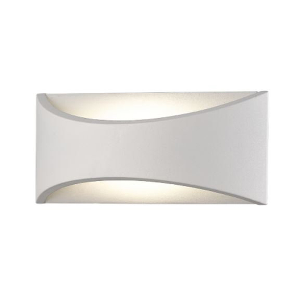 Eltanin 15, 6W LED Tri Color Exterior Contemporary Wall Light in White IP54 