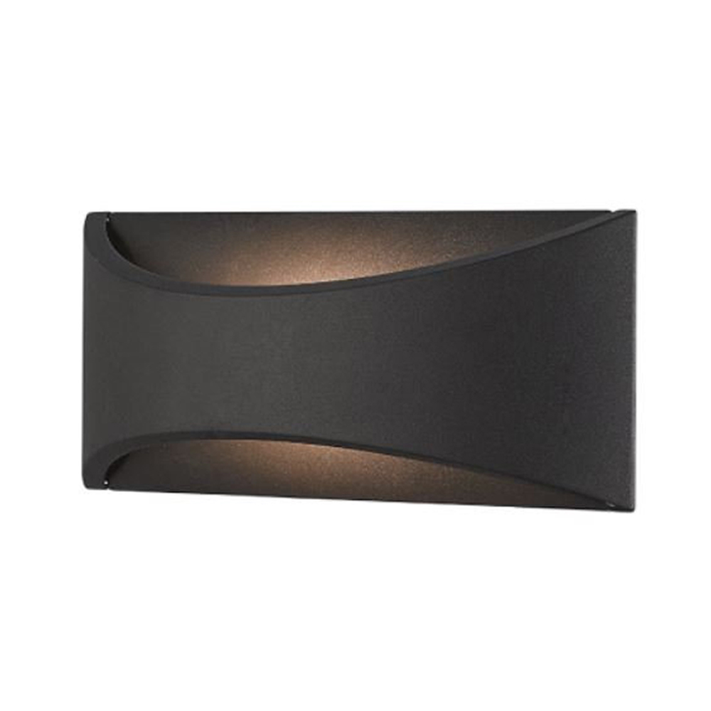 Eltanin 15, 6W LED Tri Color Exterior Contemporary Wall Light in Black IP54